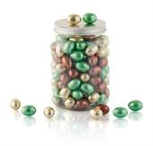 Cocoture Multicolour Pralinéæg i brun, guld & grøn i plastbøtte 1 kg